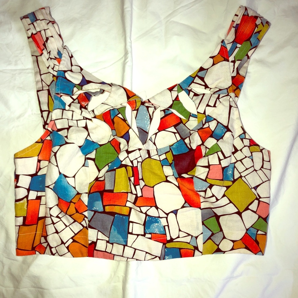 Anthropologie Maeve leadlight Crop Top Sz 6